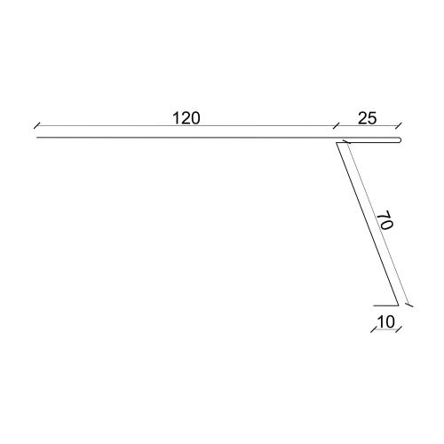 Preview: Querschnitt der Startleiste für Stehfalzblech